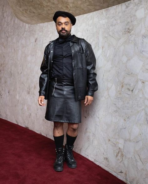 All Posts • Instagram Interesting Reference Photos, Skirts On Men, 2007 Fashion, Men Wearing Skirts, Men In Skirts, Red Carpet Event, Leather Style, Kilt, Reference Photos