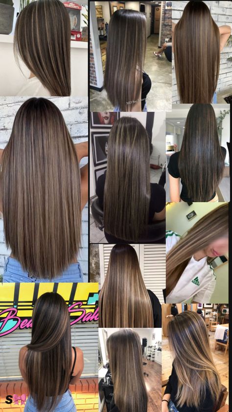 Baby Highlights, Highlights For Dark Brown Hair, Latina Hair, Black Hair Balayage, Brown Hair Looks, Brown Hair Inspo, Hair Inspiration Long, Hair With Highlights, Brunette Hair With Highlights