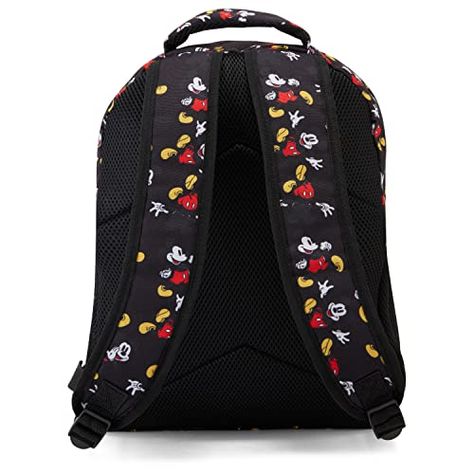 Mickey Mouse Allover Bookbag Backpack - Mickey Mouse Allover School Bag - Backpack for Boys, Girls, Kids, Adults (Black) Needs For School, Disney Characters Mickey Mouse, Ub Iwerks, Mickey Mouse Backpack, Back To School Backpack, Animated Cartoon Characters, Everyday Backpack, Back To School Backpacks, Boys Backpacks