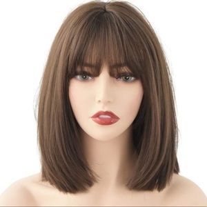 Human Hair Wigs Blonde, Corte Bob, Asian Short Hair, Bob Haircut With Bangs, Short Hair Wigs, Hair Bangs, Ombre Wigs, Haircuts For Medium Hair, Haircuts Straight Hair