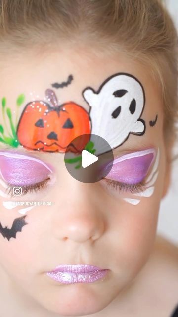 Facepaintshop.eu  - Schminkwinkel.nl on Instagram: "To paint a simple pumpkin & ghost ❤️

#facepaintshopeu #schminkwinkel #schminke #schmink #grimage #grimeren #facepaintersofinstagram #facepainter #facepaintshop #tagbodyartofficial" Kids Ghost Face Paint, Face Paint Pumpkin, Simple Halloween Face Paint, Ghost Face Painting, Ghost Face Paint, Halloween Face Paint Designs, Easy Halloween Face Painting, Pumpkin Face Paint, Diy Crafts Love