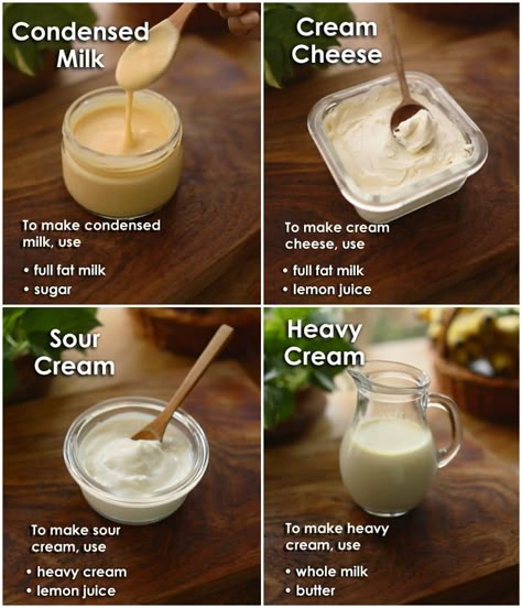 Vegan Baking Substitutes, Heavy Cream Recipes, Flavored Butters, Ezekiel Bread, Tv Recipes, Baking Powder Uses, Homemade Sauce Recipes, Homemade Cookbook, Sour Cream Recipes