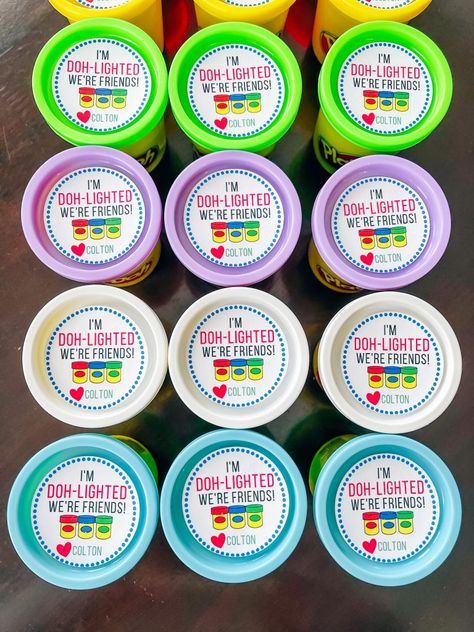 Play Doh Birthday Party Favors, Play Doh Party, Happy Birthday To Him, Party Favor Ideas, Candy Party Favors, Party Favors For Kids Birthday, Valentine Stickers, Favors Birthday, Singing Happy Birthday