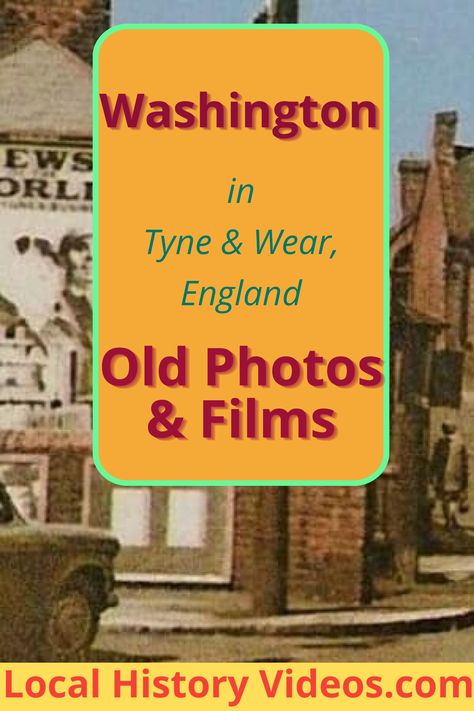 Glimpse the history of Washington, North East England, through old pictures, vintage photos, and archive film. #history #vintagephotography Book Extracts, Pictures Of Princesses, North East England, Tyne And Wear, Postcard Collection, Old Images, Newcastle Upon Tyne, Film History, Bus Station