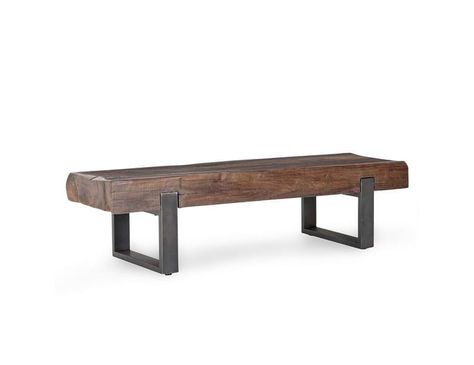 Duarte 58" Bench Rebar Furniture, Painted Fox Home, Classic Home Furniture, Diy Bench Outdoor, Live Edge Furniture, Furniture Classic, Reclaimed Oak, Diy Bench, Classic Home