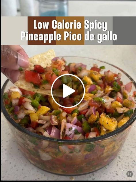 Lemon8 · Low calorie spicy pineapple pico de gallo · @Arielle Cymmone Pineapple Pico, Pico Recipe, Nacho Taco, Spicy Pineapple, Chipotle Chili, Powder Recipe, Spice Blends, Tex Mex, Chili Pepper