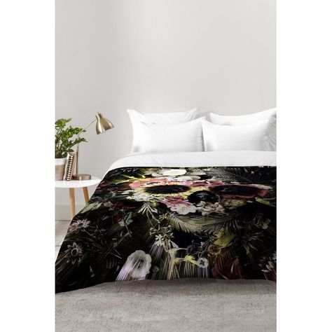 Skull Duvet Cover, Nfl Shoes, Skull Bedding Sets, Skull Bedding, Twin Xl Comforter, Ruffle Bedding, Simple Bed, Print Comforter, Coverlet Set