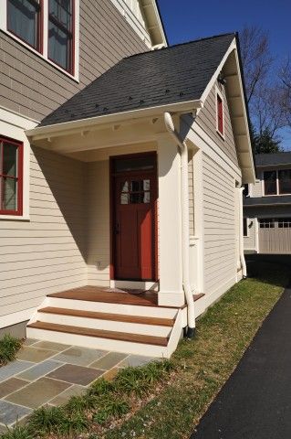 mud room addition Mud Room Addition, Mudroom Addition, Exterior House Doors, Farmhouse Mudroom, Mudroom Entryway, Building A Porch, Mud Rooms, Diy Stairs, Entrance Porch