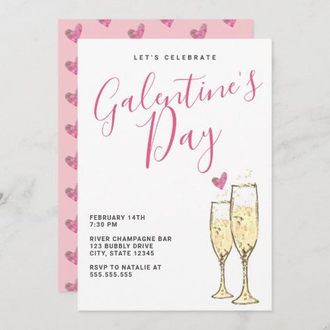 $3.03 | Champagne Galentines Day Party #galentine, galentines day party, champagne, heart, pink, bubbly, valentines day Galentines Party Invitation, Galentines Invitation, Party Champagne, Valentine's Party, 2024 Ideas, Galentines Party, Champagne Bar, Galentines Day, Fancy Nancy