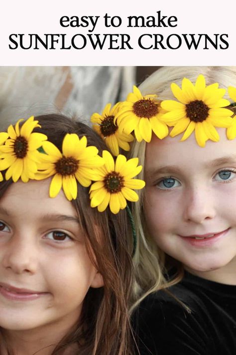 Hippie Flower Crown, Sunflower Crown, Diy Sunflower, Crown Diy, 60s Look, Diy Flower Crown, Hippie Flowers, Flower Crowns, Flower Child