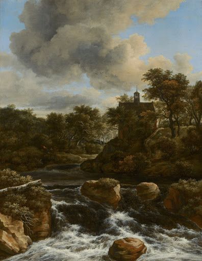 Chapel by a Waterfall - Ruisdael, Jacob van — Google Arts & Culture Jacob Van Ruisdael, Baroque Artworks, Name Paintings, On Canvas, Dutch Painters, Painting Medium, Marble Sculpture, The Hague, Art Google