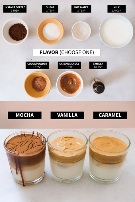 Instant Coffee Recipes, Frothy Coffee, Resep Smoothie, Cold Coffee Recipes, Whipped Coffee, Easy Coffee Recipes, Homemade Coffee, Easy Coffee, Coffee Drink Recipes