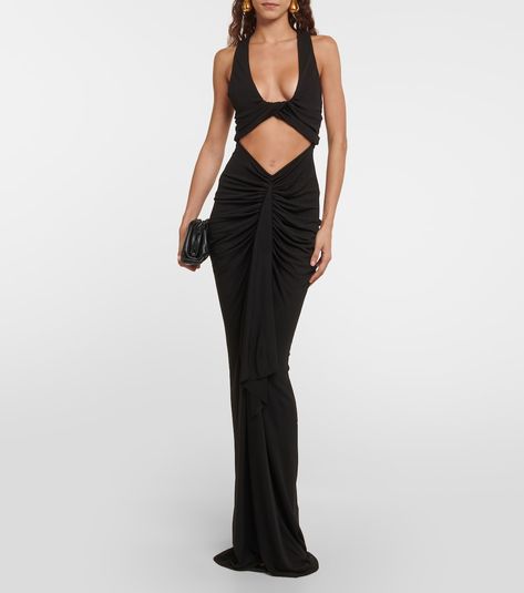 Vivenda cutout jersey maxi dress in black - Christopher Esber | Mytheresa Summer Evening Dress, Dresses For Summer, Jersey Maxi Dress, Birthday Fits, Trends For 2024, Boho Chic Dress, Cutout Maxi Dress, Christopher Esber, Slip Dresses