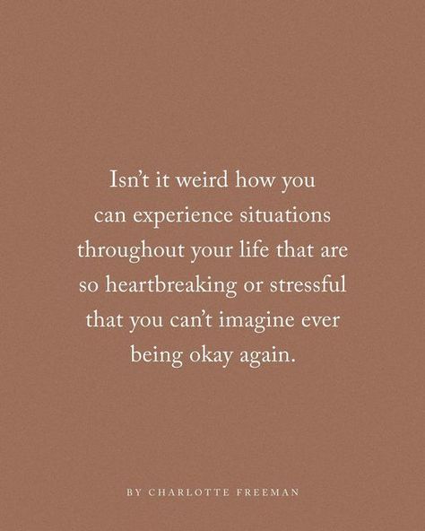 Charlotte Freeman on Instagram: "Growth is a beautiful thing 💫 Have you ever felt this too? Isn't it weird how you can experience situations throughout your life that are so heartbreaking or stressful that you can’t imagine ever being okay again. Then a few weeks, months or even years later, you notice that the days go by without you thinking about those times. You laugh, you smile, you go about your day and realise that you’re stronger and happier than you thought you ever could be again. Thos Do You Ever Think Of Me, Charlotte Freeman Quotes, Charlotte Freeman, Rain Quotes, Favorite Picture, Empowerment Quotes, When You Realize, Instagram Growth, Think Of Me