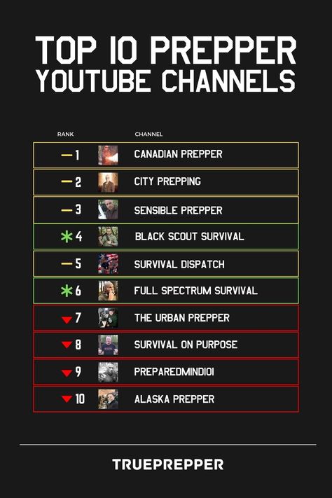 The 20 Best Prepper YouTube Channels Survival Prepping Diy, Survival Skills Emergency Preparedness, Emergency Preparedness Food, Emergency Prepardness, Survival Books, Doomsday Prepping, Survival Skills Life Hacks, Emergency Preparedness Kit, Emergency Preparation