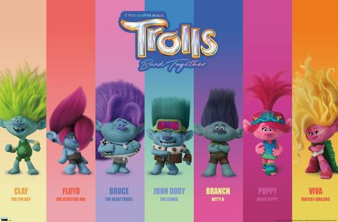 PRICES MAY VARY. This Trends Trolls: Band Together - Perfect Harmony Wall Poster uses high-resolution artwork and is printed on PhotoArt Gloss Poster Paper which enhances colors with a high-quality look and feel HIGH QUALITY ART PRINT is ready-to-frame or can be hung on the wall using poster mounts, clips, push pins, or thumb tacks MADE IN THE USA and OFFICIALLY LICENSED PERFECT SIZE for any room; poster is 22.375" x 34" EASILY DECORATE any space to create the perfect decor for a party, bedroom, Trolls Band Together, Branch Trolls, Party Bedroom, Trolls Birthday Party, Poppy And Branch, Troll Party, Trolls Movie, Dreamworks Trolls, Barbie Party