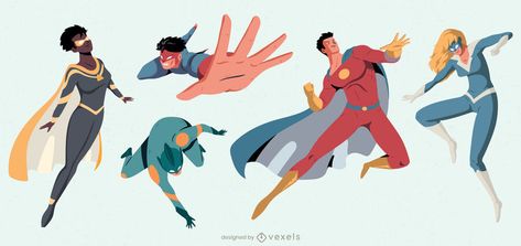 Superhero character pack #AD , #Superhero, #pack, #character Superhero Vector, Motion Graphic Design, Mo Design, Superhero Characters, Shirt Maker, Design App, Motion Graphic, Website Designs, Layout Template