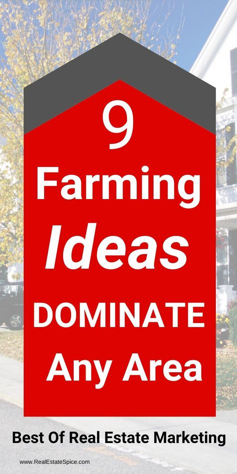 9 Real Estate Farming Ideas To DOMINATE any area. Get your downloadable PRINTABLE. #RealEstateMarketing #RealEstateSpice #RealEstateFarmingIdeas #RealEstateFarming #RealEstateMarketingIdeas #RealtorMarketing #RealtorSuccessTips Real Estate Farming Ideas, Real Estate Marketing Ideas, Million Dollar Business, Real Estate Farming, Farming Ideas, Farming Guide, Real Estate Marketing Strategy, Types Of Business, Real Estate Postcards