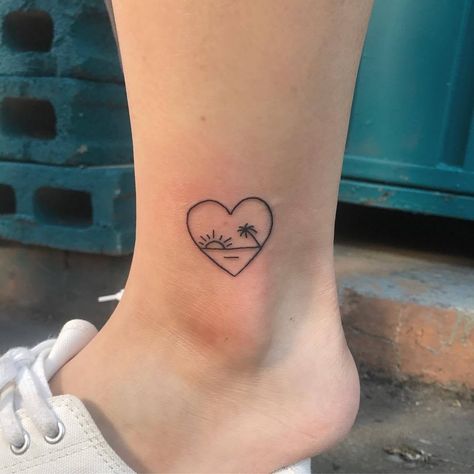 Men’s Hawaii Tattoo, Matching Vacation Tattoos, Beachy Tattoos, Hawaii Tattoos, Palm Tattoos, Foot Tattoos For Women, Beach Tattoo, Friendship Tattoos, Wrist Tattoo