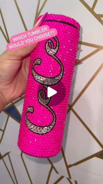 Love More Bling | Custom Tumblers on Instagram: "Would you pick any of these designs???" Louis Vuitton Tumbler Cup Pink Diamonds Lid, Barbie Rhinestone Tumbler, Pearl Rhinestone Tumbler, Valentine’s Day Tumbler Ideas, Honeycomb Rhinestone Tumbler, Custom Tumblers, Color Me, Tumbler, Pink