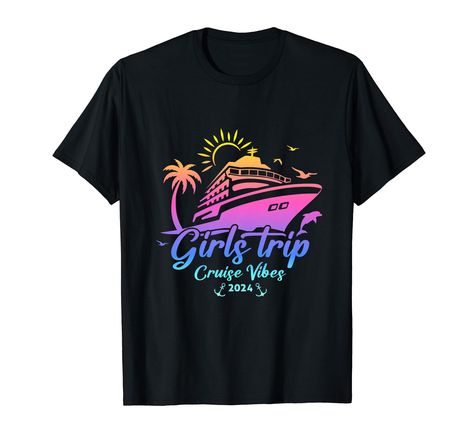 PRICES MAY VARY. Girls' trip vacation cruise crew, going on a luxury cruise ship for a vacation 2024 get together! Girl's Trip Cruise Vibes 2024 is ideal to celebrate this cruising adventure with your friends on summer holiday sea trip. Girls Trip Cruise Vibes 2024 Lightweight, Classic fit, Double-needle sleeve and bottom hem Matching Cruise Shirts, Cruise Vibes, Trip Design, Croatia Vacation, Cruise Party, Luxury Cruise Ship, Cruise Shirts, Cruise Trip, Girls Holiday