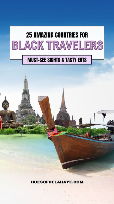 Discover the top countries for Black travelers. From the vibrant communities of Ghana to the historic landmarks in Brazil, explore destinations that offer cultural resonance, safety, & inclusivity. Whether you're seeking adventure, heritage tours, or beachside relaxation, this guide helps you find countries that honor diversity and create a rewarding travel experience. Travel destination for black travelers | best countries for Black travelers | Black friendly countries to travel Countries To Travel, Safest Places To Travel, Solo Traveling, Cultural Travel, Historic Landmarks, Wonderland Birthday, Sustainable Tourism, Unique Experiences, Europe Travel Guide