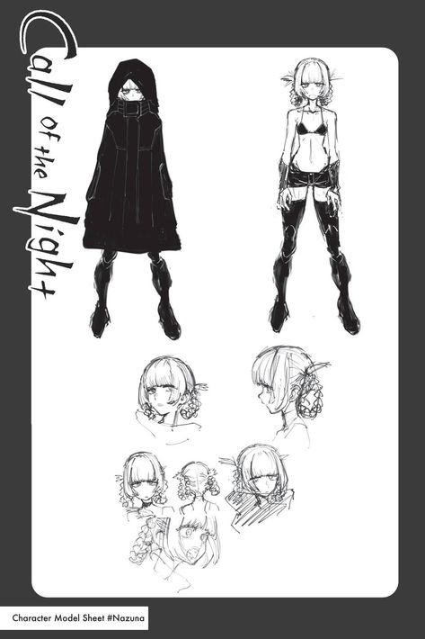 Kotoyama Art, Call Of The Night, Yofukashi No Uta, Night Walkers, Manga Pages, Anatomy Reference, Character Sheet, Drawing Practice, Character Concept