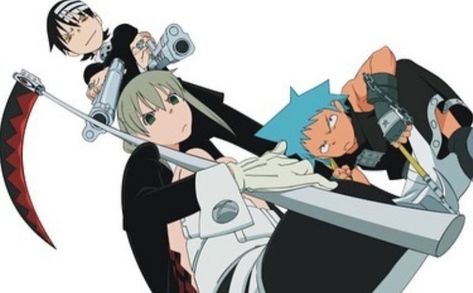 Soul Eater Trio, Character Trios, Soul Eater Official Art, Soul Eater Art, Anime Glass Painting, Maka Albarn, Soul Eater Manga, Anime Soul, Fire Force