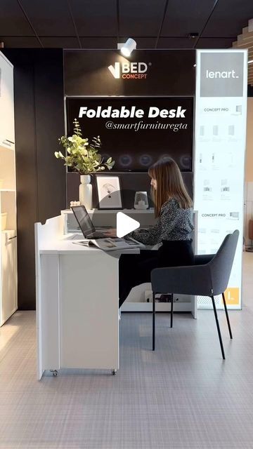 Smart Furniture & Decor on Instagram: "Don’t let the small space limit your life. With our foldable wall desk no room is too tiny to be your home office, craft kingdom or workstation. #tinyapartment #smallspaces #smallspaceliving #spacesaving #spacesavingfurniture #smallapartment #desk #desksetup #workstation #deskgoals #deskorganization #desktour #desktop #walldesk #smartfurnituregta #deskdesign #home #interiordesign #homedecor #homeoffice #homeideas #craftroom #craftroomorganization" Home Workstation Ideas, Foldable Wall Desk, Micro Office, Foldable Wall, Foldable Desk, Desk Goals, Wall Desk, Tiny Apartment, Smart Furniture