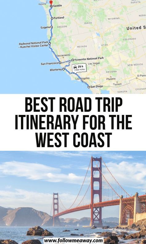 Best Road Trip Itinerary For The West Coast | how to travel on the west coast | united states road trip guide | planning your california road trip | planning the best seattle road trip | west coast travel tips | don't miss out on these west coast sights | best views on the west coast | tips for driving in oregon | tips for driving in Northern California | best stops on your west coast road trip | travel tips for washington state | mistakes to avoid while traveling on the west coast | driving tip Drive The West Coast, Road Trip West Coast, Seattle Road Trip, Pch Roadtrip, West Coast Road Trip Itinerary, Roadtrip Europa, United States Road Trip, Pacific Coast Road Trip, California Road Trip Itinerary