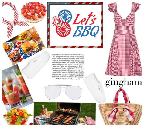 Gingham & Barbeque created by highyellowchick        on ShopLook.io perfect for Memorial Day BBQ. Visit us to shop this look. #Memorial Day BBQ, #Casual, #Effortless, #Bold, #Summer, #Spring, #All Barbeque Outfit, Memorial Day Bbq, Bbq Outfits, Shoplook Outfits, Loeffler Randall, Create Outfits, Outfit Shoplook, Memorial Day, Gingham