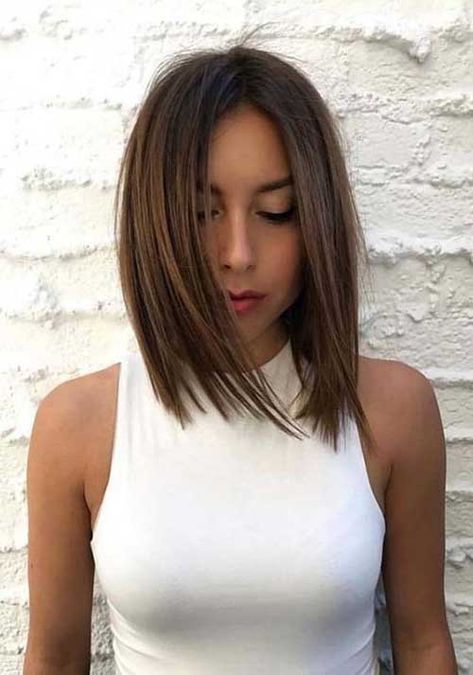 Shoulder Haircuts, Short Straight Hairstyles, Straight Bob Hairstyles, Medium Haircuts, Straight Hair Cuts, Short Straight Hair, Peinados Fáciles Para Cabello Corto, Medium Hairstyles, Haircuts Straight Hair