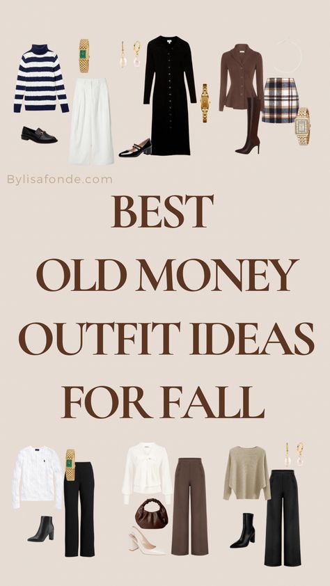 Old Money Style Outfits Work, Old Money Style Women Fall 2023, Rich Mom Outfits Fall, Fashion Old Money Aesthetic, Fall Work Outfits 2023 Women, Womens Autumn Outfits 2023, September 2023 Outfit Ideas, Quite Money Outfits, Fall Outfits 2023 Women 30s