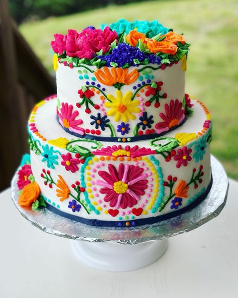 2 Tier Mexican Fiesta Cake, 50th Fiesta Birthday Cake, Mexican Fiesta Cake Birthday, Fiesta Theme Birthday Cake, Mexican Graduation Cake, Encanto Sheet Cake, Fiesta Graduation Cake, Fiesta Theme Party Cake, Fiesta Sheet Cake