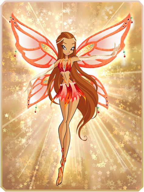 Winx Club 1999, Flora Helia, Winx Base, Fire Fairy, Fairy Paintings, Klub Winx, Fairy Illustration, Bloom Winx Club, Fairytale Fantasies