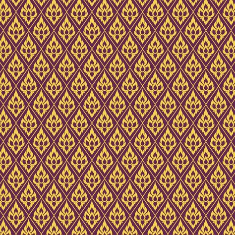 Thai fabric pattern Premium Vector | Premium Vector #Freepik #vector #background #pattern #abstract #texture Thai Fabric Pattern, Khmer Fabric, Khmer Pattern, Thai Fabric, Mughal Art Paintings, Cambodian Art, Thai Pattern, Graphic Design Infographic, Designs Coloring Books