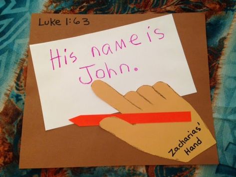 Children's Bible Lessons: Lesson - "His Name Is John" His Name Is John Craft, John The Baptist Birth Craft, Birth Of John The Baptist Craft, Childrens Ministry Crafts, Catholic Icing, Toddler Bible, The Books Of The Bible, Sunday School Projects