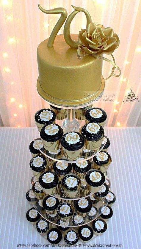 70th black and gold birthday cake! 70th Birthday Ideas For Mom, 70th Birthday Decorations, 75th Birthday Parties, Birthday Cake For Mom, 70th Birthday Cake, 90's Birthday Party, Cake And Cupcakes, 50th Birthday Cake, 70th Birthday Parties