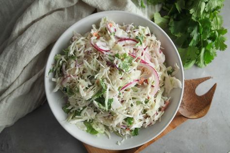 Greek Yogurt Cole Slaw (No Mayo!) Recipe Using Yogurt, Greek Yogurt Coleslaw, Coleslaw Without Mayo, Coleslaw No Mayo, Yogurt Coleslaw, Creamy Coleslaw Recipe, Ckd Recipes, Golo Recipes, Slaw Dressing