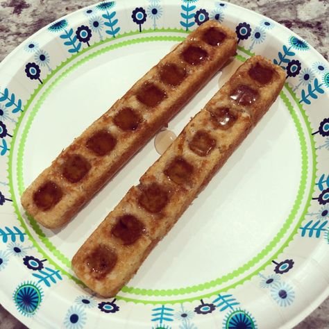 Baked Waffle Sticks Baked Waffle Sticks, Waffle Sticks, No One Noticed, Calorie Count, Waffle Cookies, Break Fast, Woo Hoo, Calorie Counting, Pampered Chef