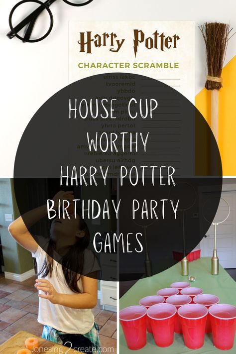 House Cup Harry Potter Birthday Party Games - Fun Party Pop House Cup Harry Potter, Harry Potter House Cup Games, Harry Potter Themed Party Favors, Harry Potter Party Ideas Games, Harry Potter Games For Kids, Harry Potter Birthday Party Games, Harry Potter Quidditch Game, Hufflepuff Birthday, Harry Potter Party Games