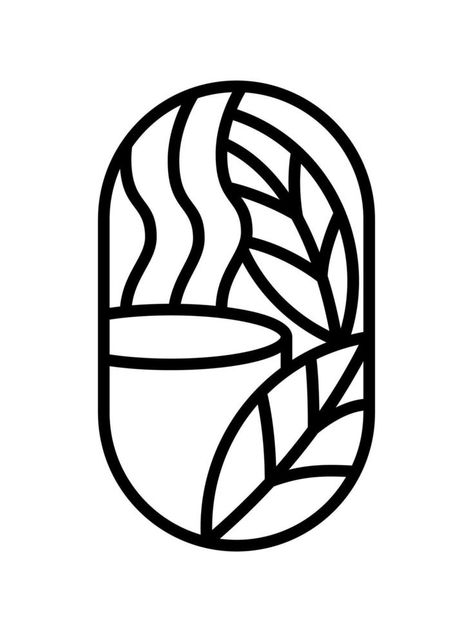 hojas de árbol de té vectorial y taza para cafe eco logo diseño de planta orgánica día internacional del té emblema redondo estilo lineal. icono abstracto vintage para productos naturales cosméticos, conceptos ecológicos, salud Tea Logo Design, Logo Plant, International Tea Day, Nature Logos, Cafe Logos, Logo Cafe, Roots Logo, Cafeteria Design, Nature Icon