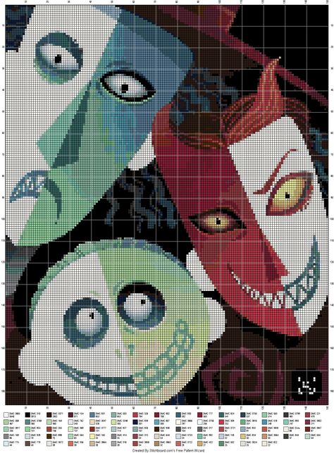 Corpse Bride Cross Stitch, Tim Burton Cross Stitch, Coraline Cross Stitch, Alpha Crochet, Halloween Cross Stitch Patterns, Blackwork Embroidery, Quick Crochet Patterns, Pixel Crochet, Tapestry Crochet Patterns