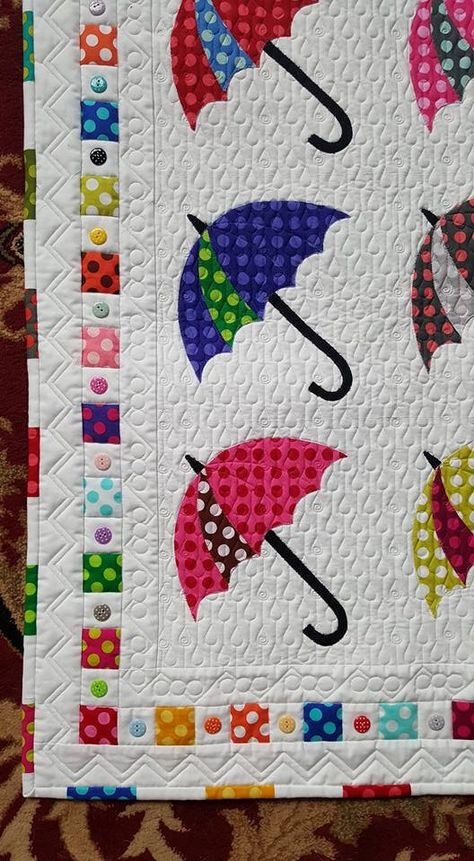 Umbrella Quilt, Bed Quilt Patterns, Quilt Runners, Girl Quilts Patterns, Bright Quilts, Quilted Table Runners Patterns, Spring Quilts, Dog Quilts, Batik Quilts