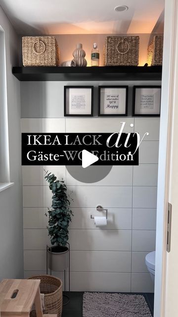 SÜREYYA•TUNCER  Lifestyle | Interior | Fashion on Instagram: "IKEA LACK REGAL DIY

Hier eine einfache und günstige Umsetzung, wie ihr perfekt die Raumhöhe in kleinen Räumen nutzen könnt und gleichzeitig es noch gemütlicher wird und Stauraum entsteht 👏🏻👍🏻☺️

Schon viiiiiel besser oder? 😅

#vorhernachher #vorhernachhertransformation #stauraum #lackregal #ikeadiy #gästewc #badezimmer #dekorationsideen #ordnungstipps" Ikea Regal, Ikea Lack, Ikea Diy, Lifestyle, On Instagram, Instagram