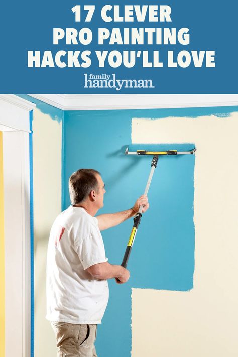 17 Clever Pro Painting Hacks You'll Love Painting Hacks Wall, Painting Hacks, Guest Room Colors, Diy Handyman, Room Hacks, Painting Contractors, Home Buying Tips, Wall Paint Designs, Storing Paint