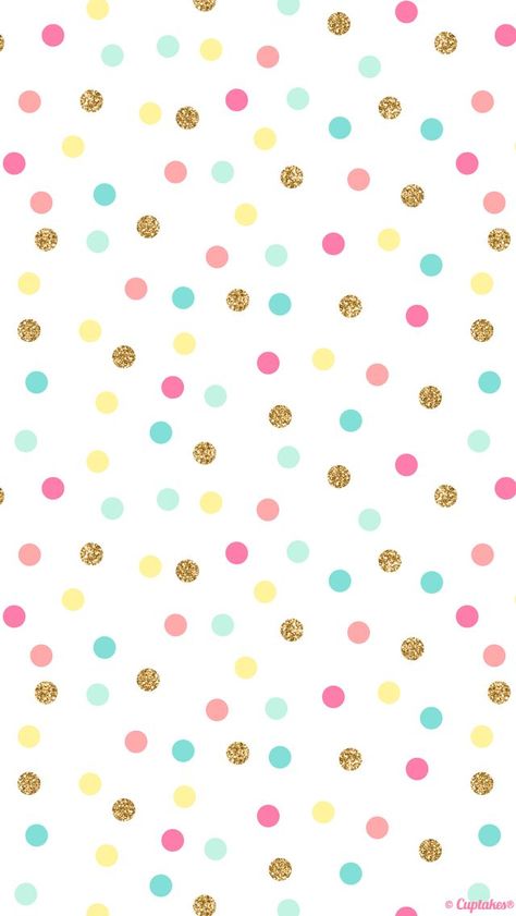 Polka dots wallpaper Polka Dot, Polka Dots, Dots, Pastel, Glitter, Wallpapers, Iphone, Wall, Pink