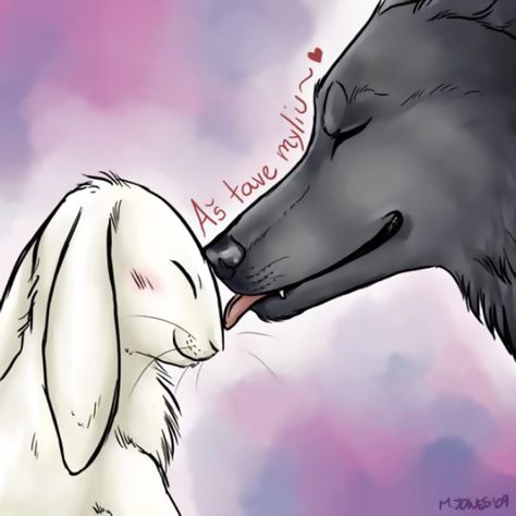 [[Symbolism]] JUN MISUGI (Black Wolf) x YAYOI AOBA (White Rabbit) from Captain Tsubasa. **Artwork by Tara Harris Rabbit And Wolf, Chiara Bautista, My Beautiful Girlfriend, Rabbit Tattoo, Wolf Sketch, Vampire Pictures, Rabbit Drawing, Bunny Tattoos, Rabbit Tattoos