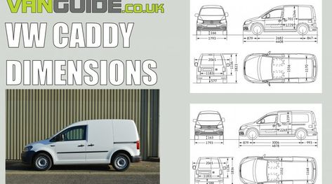 VW Caddy dimensions guide | VanGuide.co.uk - the van experts Van Dimensions, Vw Caddy Maxi, Caddy Camper, Caddy Van, Caddy Maxi, Volkswagen Caddy, Vw Caddy, Van Car, Camper Ideas