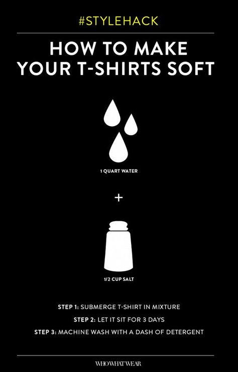 How to Make Your T-Shirts Insanely Soft Soften T Shirts, T Shirt Hacks, Swiss Ball, Shirt Hacks, Handy Dandy, Vintage Soft, Household Tips, Clothing Hacks, Household Hacks